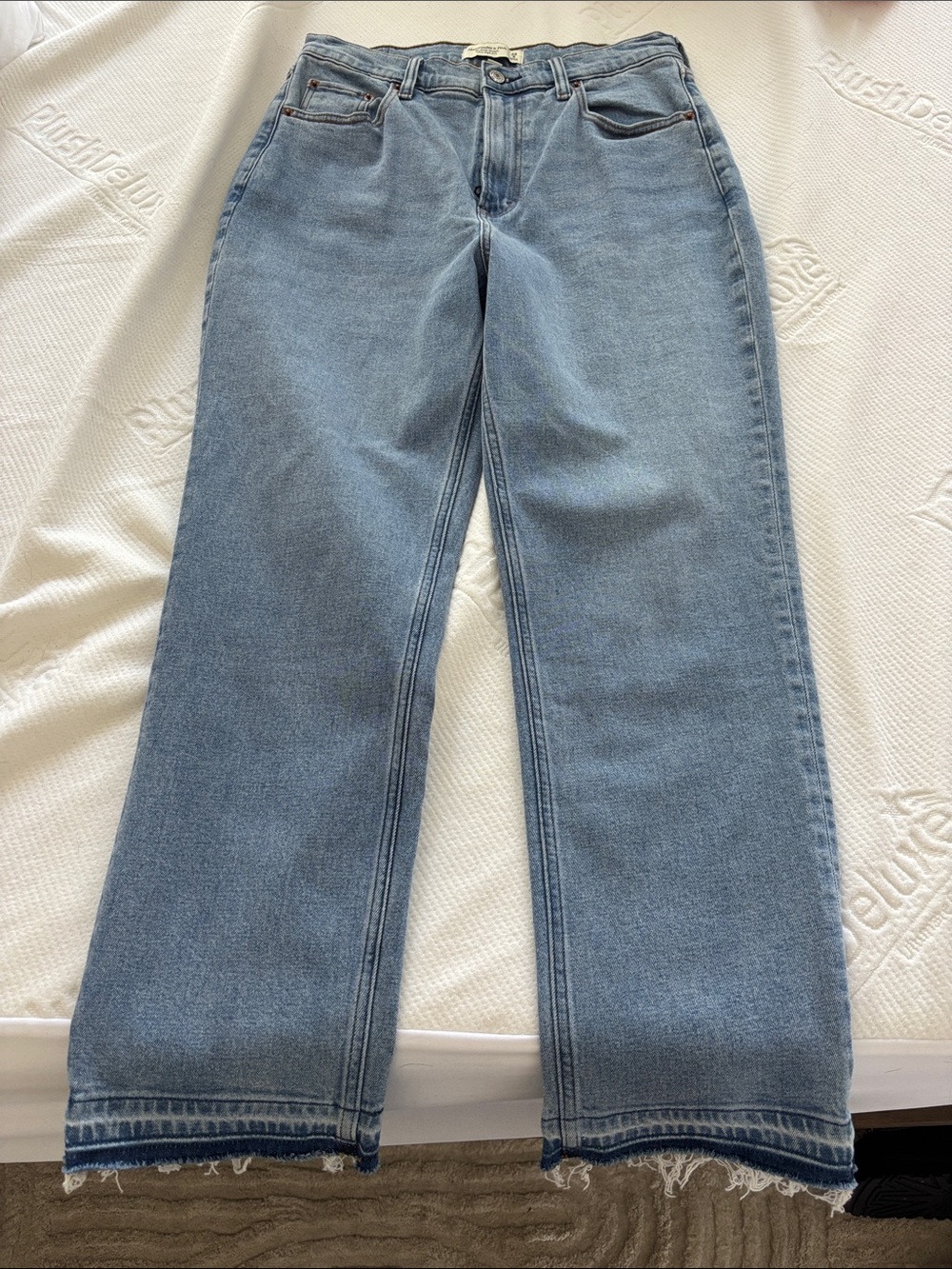 Abercrombie & Fitch Medium Wash High-Rise Wide Leg Jeans